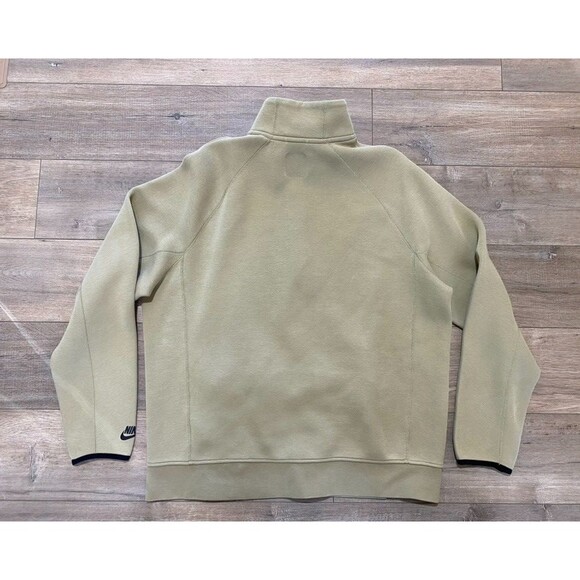 Nike Sportswear Tech Fleece 1/2 Zip Mens Size XL Sweater Jacket Olive FB7998-276 - Picture 9 of 10